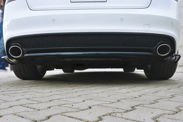 Maxton Central Rear Splitter Audi A5 S-Line Facelift (Without Vertical Bars) - Gloss Black