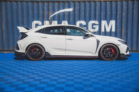 Maxton Racing Durability Side Skirts Diffusers Honda Civic X Type-R - Black