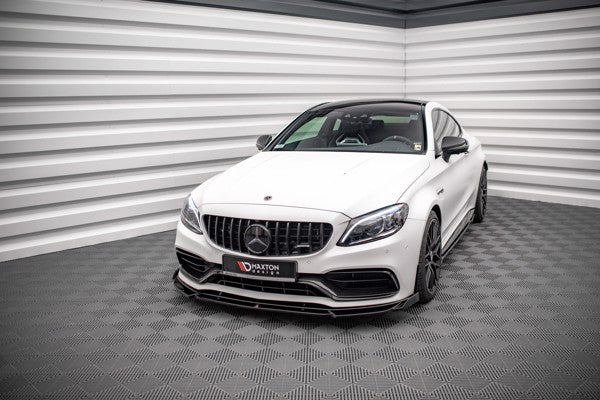 Maxton Front Splitter V.2 Mercedes-Amg C63 Coupe Amg Aero Pack C205 Facelift - Gloss Black