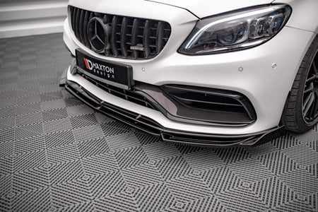 Maxton Front Splitter V.2 Mercedes-Amg C63 Coupe Amg Aero Pack C205 Facelift - Gloss Black