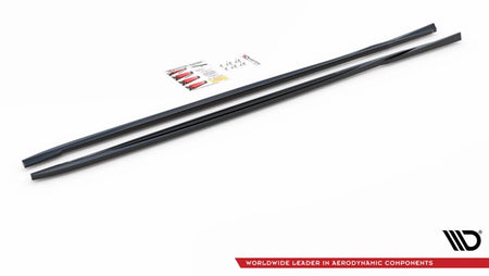 Maxton Side Skirts Diffusers Volvo V70 Mk3 - Gloss Black