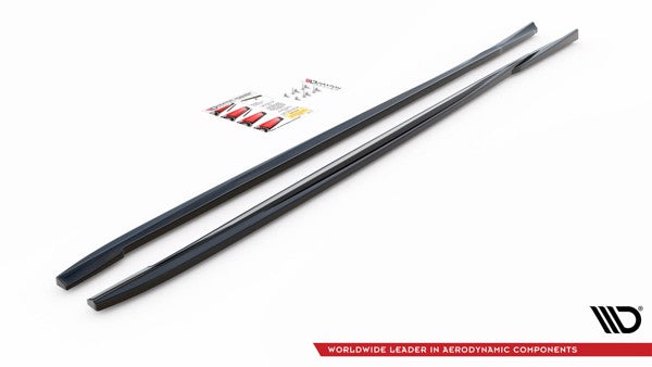 Maxton Side Skirts Diffusers Volvo V70 Mk3 - Gloss Black
