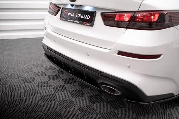 Maxton Rear Side Splitters V.1 Kia Optima Mk4 Facelift - Gloss Black