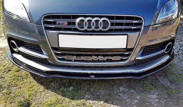 Maxton Front Splitter V.1 Audi TT S Mk2 (8J) - Gloss Black