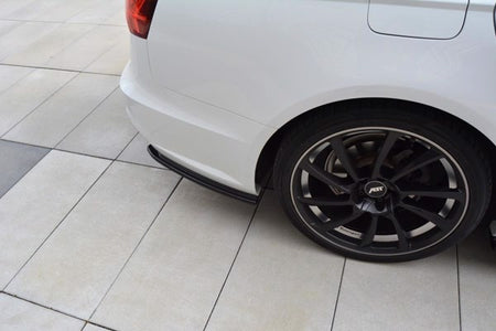 Maxton Rear Side Splitters Audi A6 C7 Avant S-Line/ S6 C7 Facelift - Gloss Black