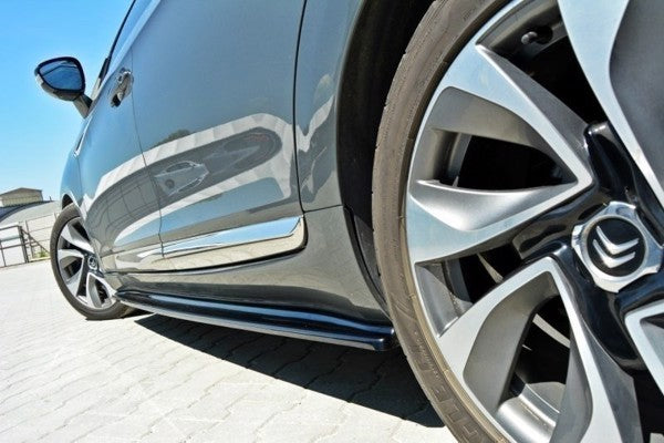 Maxton Side Skirts Diffusers Citroen DS5 Facelift - Gloss Black