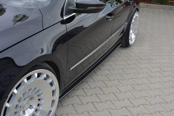 Maxton Side Skirts Diffusers VW Passat Cc Standard - Gloss Black