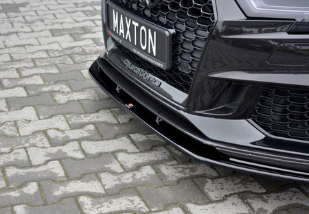 Maxton Front Splitter V.1 Audi RS3 8V Fl Sportback - Gloss Black