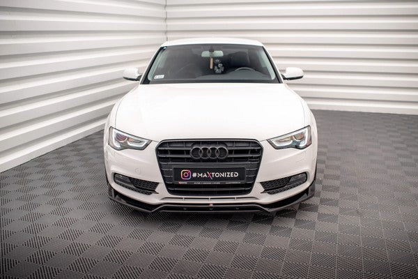 Maxton Front Splitter V.2 Audi A5 Coupe 8T Facelift - Gloss Black