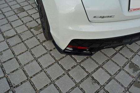 Maxton Rear Side Splitters Honda Civic Mk9 Facelift - Gloss Black