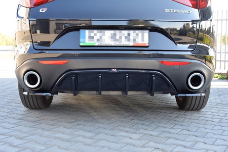 Maxton Rear Valance Alfa Romeo Stelvio - Gloss Black