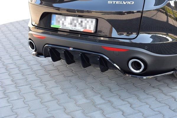 Maxton Rear Valance Alfa Romeo Stelvio - Gloss Black