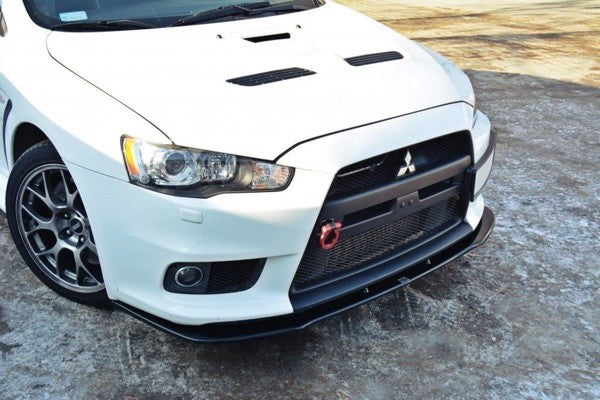 Maxton Front Splitter V.1 Mitsubishi Lancer Evo X - Gloss Black