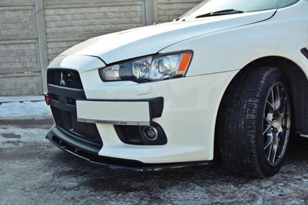 Maxton Front Splitter V.1 Mitsubishi Lancer Evo X - Gloss Black