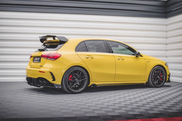 Maxton Side Skirts Diffusers + Flaps V.2 Mercedes-Amg A45 S - Gloss Black