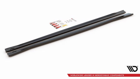 Maxton Side Skirts Diffusers BMW M4 F82 - Gloss Black