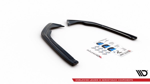 Maxton Rear Side Splitters Volkswagen Arteon R-Line Facelift - Gloss Black