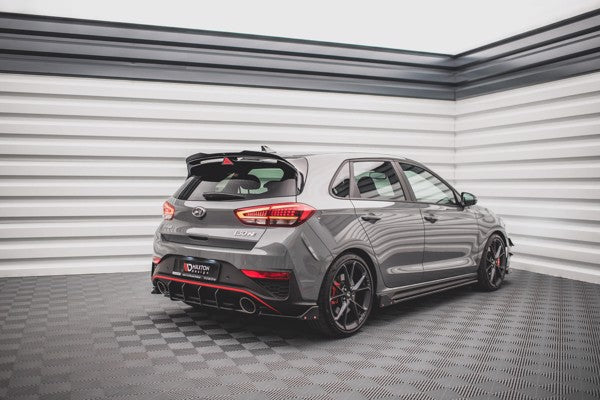 Maxton Rear Side Splitters + Flaps V.1 Hyundai I30 N Hatchback Mk3 Facelift - Gloss Black