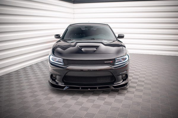 Maxton Front Splitter V.2 Dodge Charger Srt Mk7 Facelift - Gloss Black