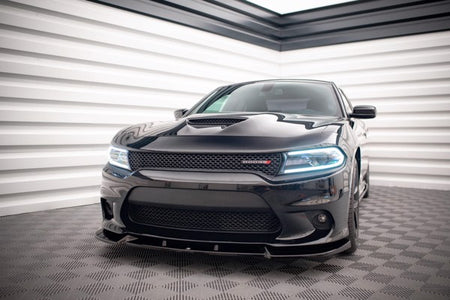 Maxton Front Splitter V.2 Dodge Charger Srt Mk7 Facelift - Gloss Black