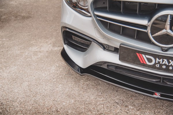 Maxton Front Splitter V.1 Mercedes-Benz E63 Amg Estate/Sedan S213/W213 - Gloss Black