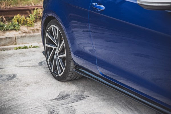 Maxton Racing Durability Side Skirts Diffusers VW Golf 7 R / R-Line Facelift - Black