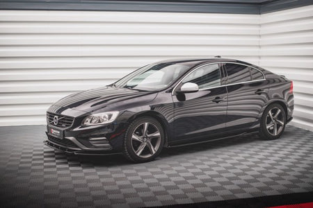 Maxton Side Skirts Diffusers Volvo S60 R-Design Mk2 - Gloss Black
