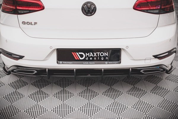 Maxton Street Pro Rear Diffuser Volkswagen Golf R-Line Mk 7 Facelift - Black