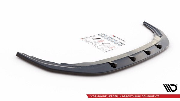 Maxton Front Splitter V.1 Volkswagen Golf R Mk8 - Gloss Black