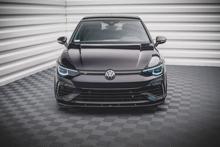 Maxton Front Splitter V.1 Volkswagen Golf R Mk8 - Gloss Black