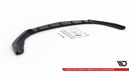 Maxton Front Splitter V.4 Mercedes A35 Amg / Amg-Line W177  - Gloss Black