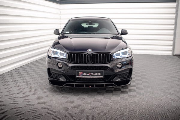 Maxton Front Splitter V.2 BMW X6 M-Pack F16 - Gloss Black