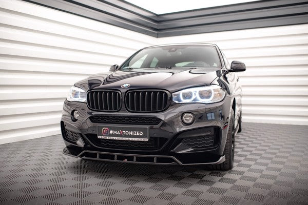 Maxton Front Splitter V.2 BMW X6 M-Pack F16 - Gloss Black