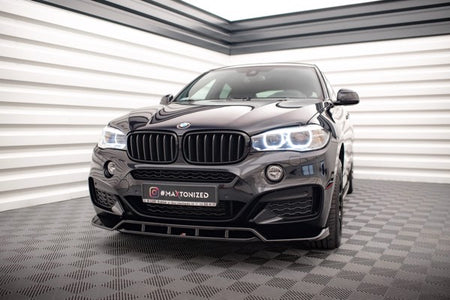Maxton Front Splitter V.2 BMW X6 M-Pack F16 - Gloss Black