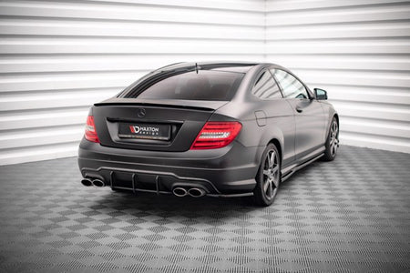 Maxton Rear Side Splitters Mercedes-Benz C Coupe  Amg-Line C204 - Gloss Black