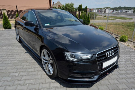 Maxton Front Splitter V.2 Audi S5 / A5 S-Line 8T Fl - Gloss Black