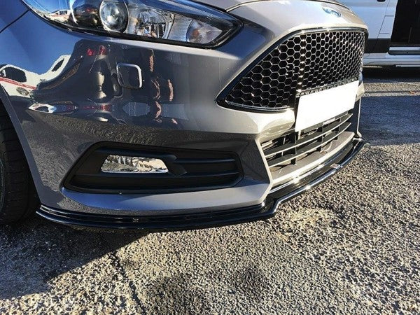 Maxton Front Splitter V.3 Ford Focus St Mk3 Fl - Gloss Black
