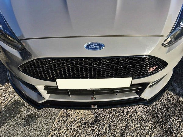 Maxton Front Splitter V.3 Ford Focus St Mk3 Fl - Gloss Black