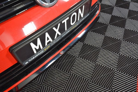 Maxton Front Splitter V.6 VW Golf 7 R / R-Line Facelift - Gloss Black