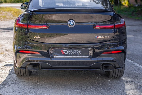 Maxton Central Rear Splitter For BMW X4 M-Pack G02 - Gloss Black