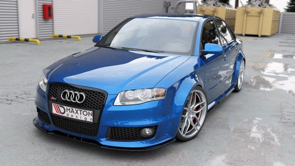 Maxton Front Splitter V.2 Audi RS4 B7 - Gloss Black