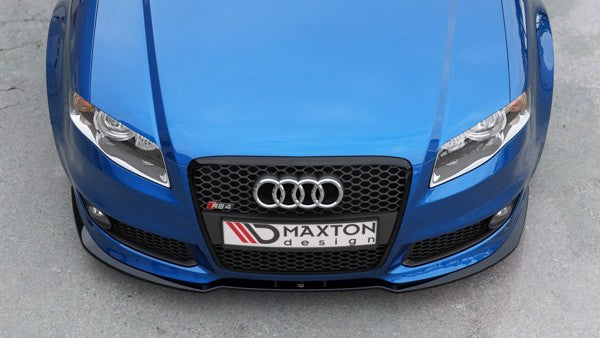 Maxton Front Splitter V.2 Audi RS4 B7 - Gloss Black