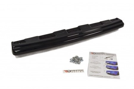 Maxton Central Rear Splitter Mitsubishi Lancer Evo X (With Vertical Bars) - Gloss Black