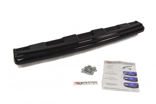 Maxton Central Rear Splitter Mitsubishi Lancer Evo X (With Vertical Bars) - Gloss Black