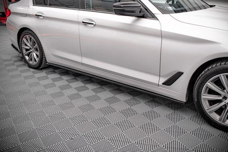 Maxton Side Skirts Diffusers BMW 5 G30 - Gloss Black