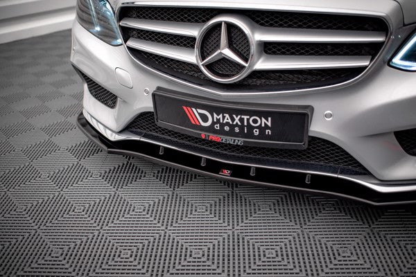 Maxton Front Splitter V.1 Mercedes-Benz E Amg-Line Sedan W212 Facelift - Gloss Black