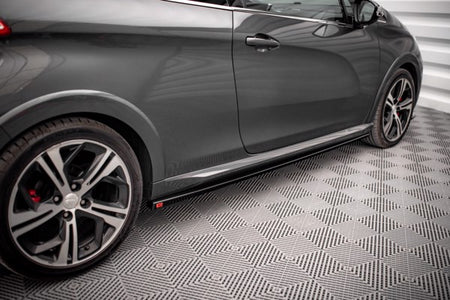 Maxton Side Skirts Diffusers Peugeot 208 Gti Mk1 - Gloss Black