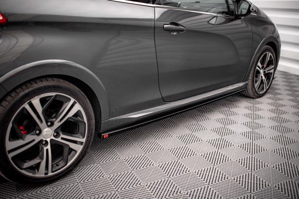 Maxton Side Skirts Diffusers Peugeot 208 Gti Mk1 - Gloss Black