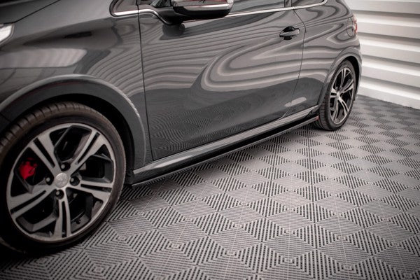 Maxton Side Skirts Diffusers Peugeot 208 Gti Mk1 - Gloss Black