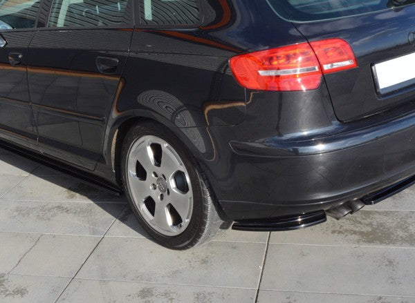 Maxton Rear Side Splitters Audi A3 Sportback 8P / 8P Facelift - Gloss Black